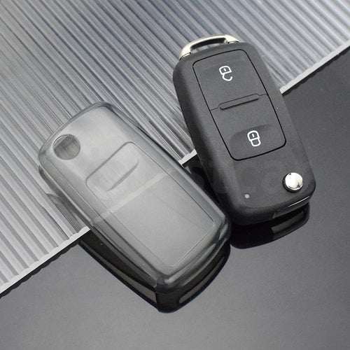 Transparent TPU Car Key Case Cover for VW Volkswagen Golf Polo Passat Jetta Beetle Bora for Skoda Octavia A5 Seat Leon Ibiza