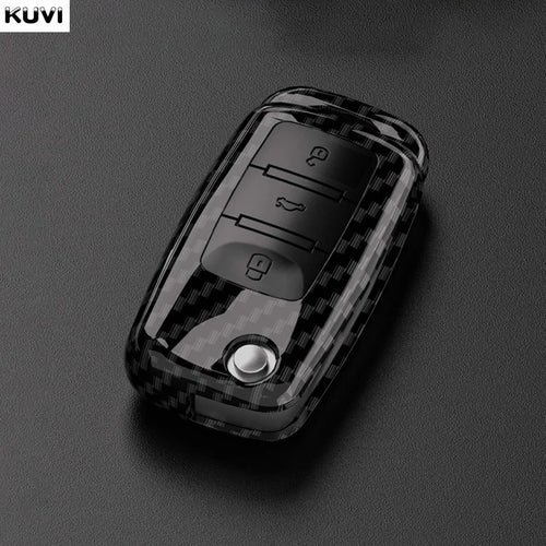 Carbon Fiber ABS Car Key Case Cover Shell for VW Volkswagen Polo Tiguan Passat Golf 7 MK Jetta Skoda Kodiaq Superb Octavia Seat
