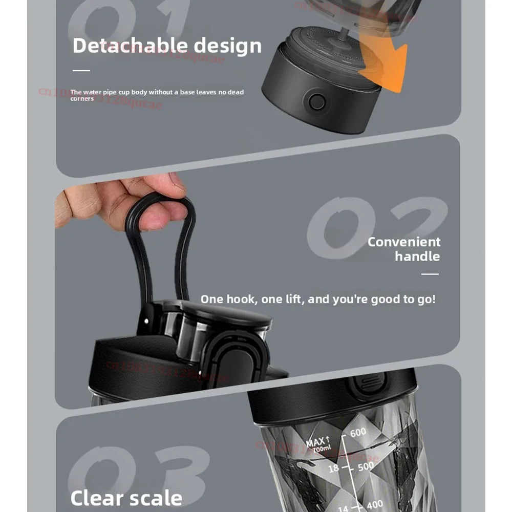 700ML Electric Blender Cup Portable Blender Cup Milk Powder Protein Powder Blender Automatic Shaker Cup Travel Outdoor Sport Gym